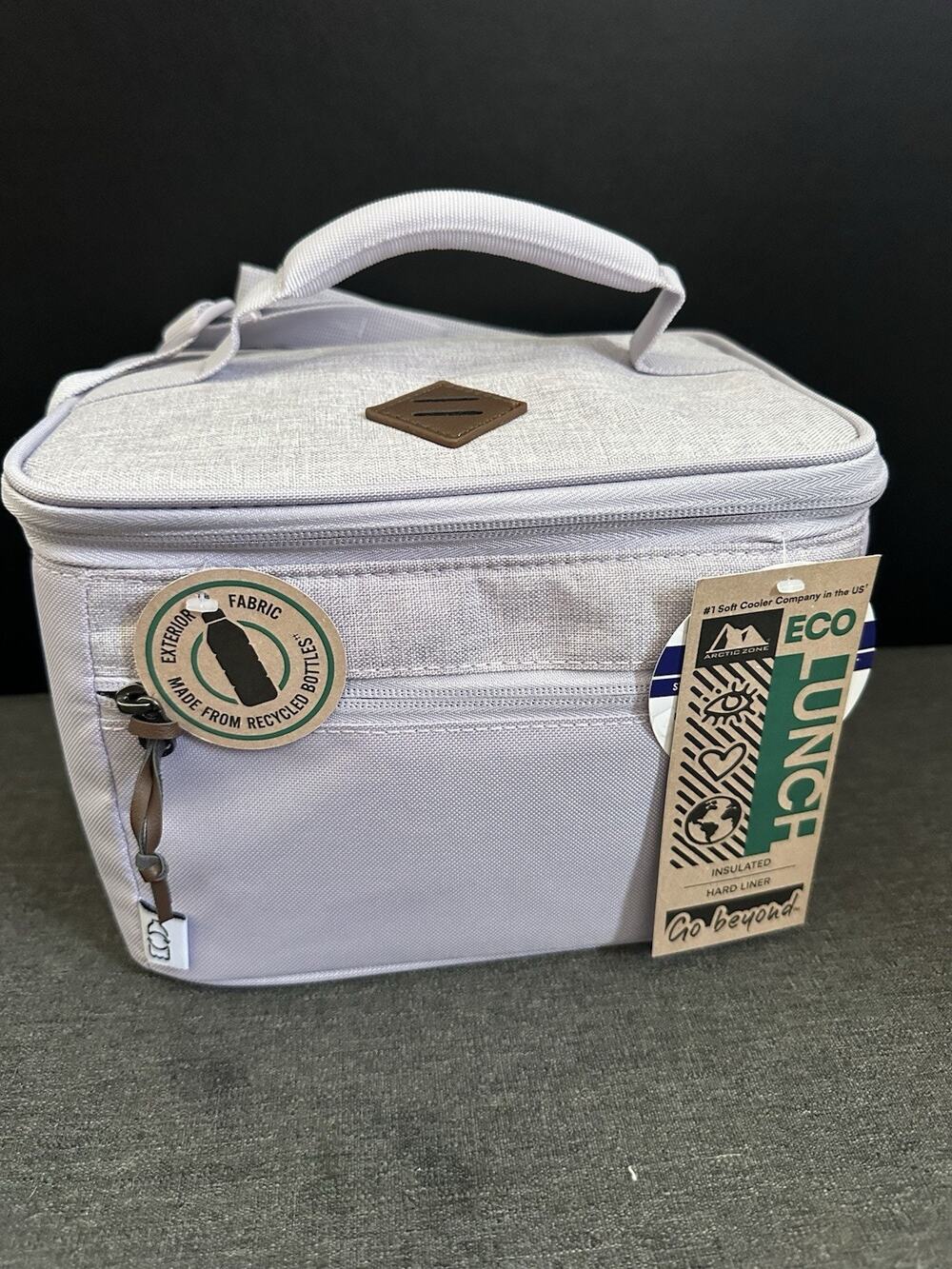Arctic Zone Eco Lunch Cooler Hard Liner Insulated Bag Gray NWT Recycled